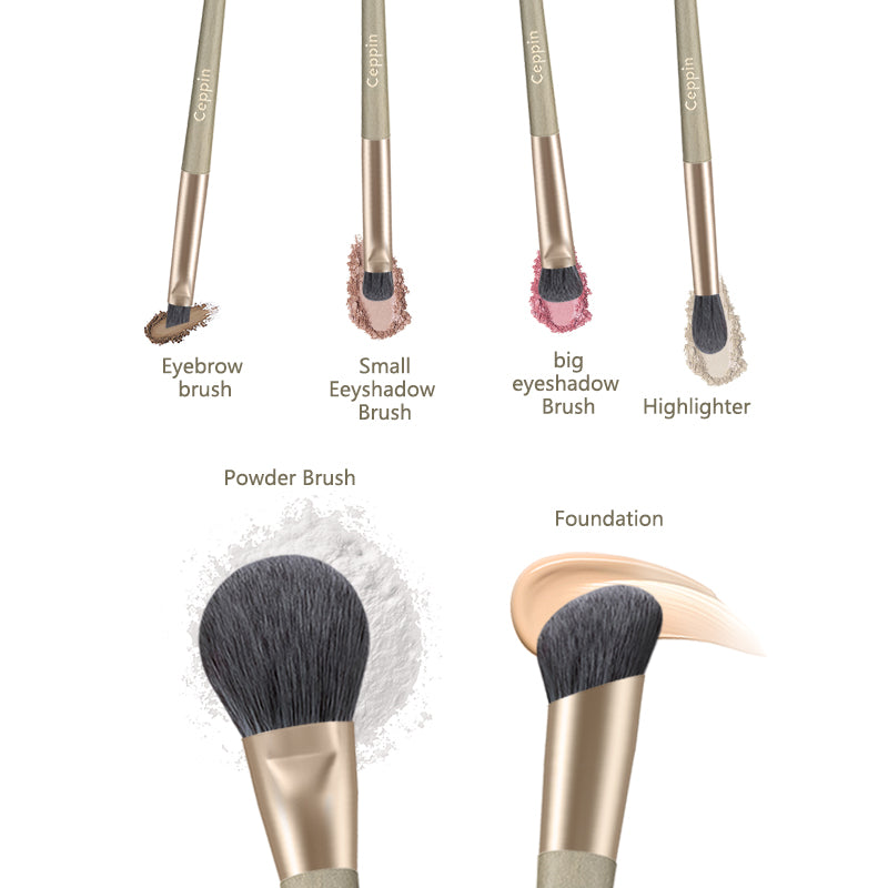 6 Pcs Premium Synthetic Professional Makeup Brush